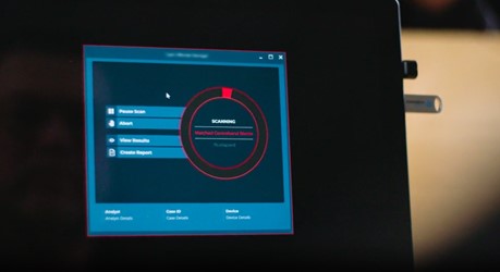 close up of screen showing sample data.