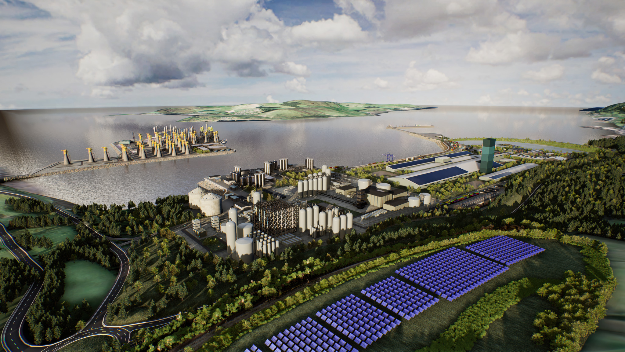 Artist impression of Hunterston manufacturing facility