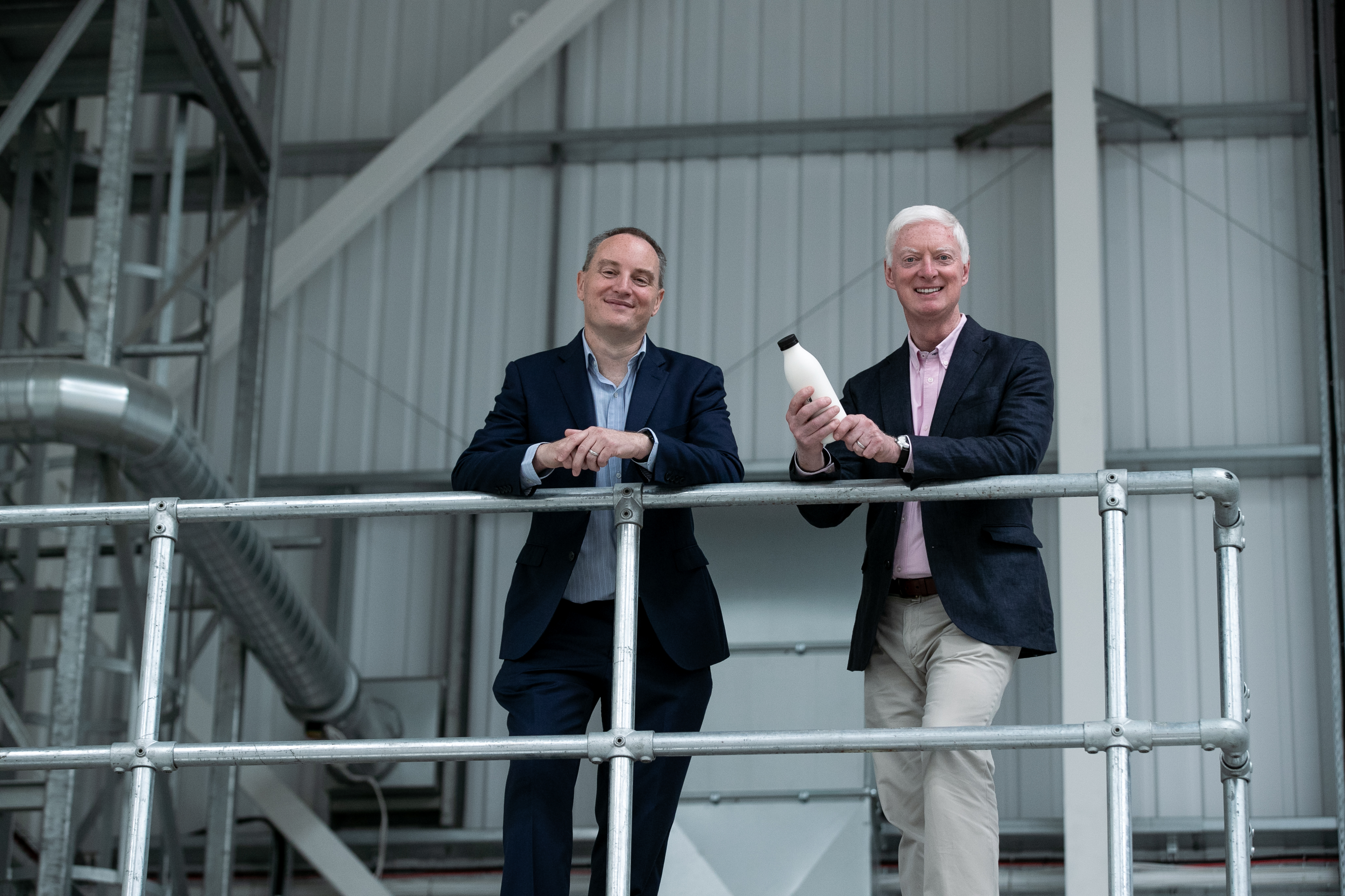 Al Denholm and Scott Winston in Pulpex factory