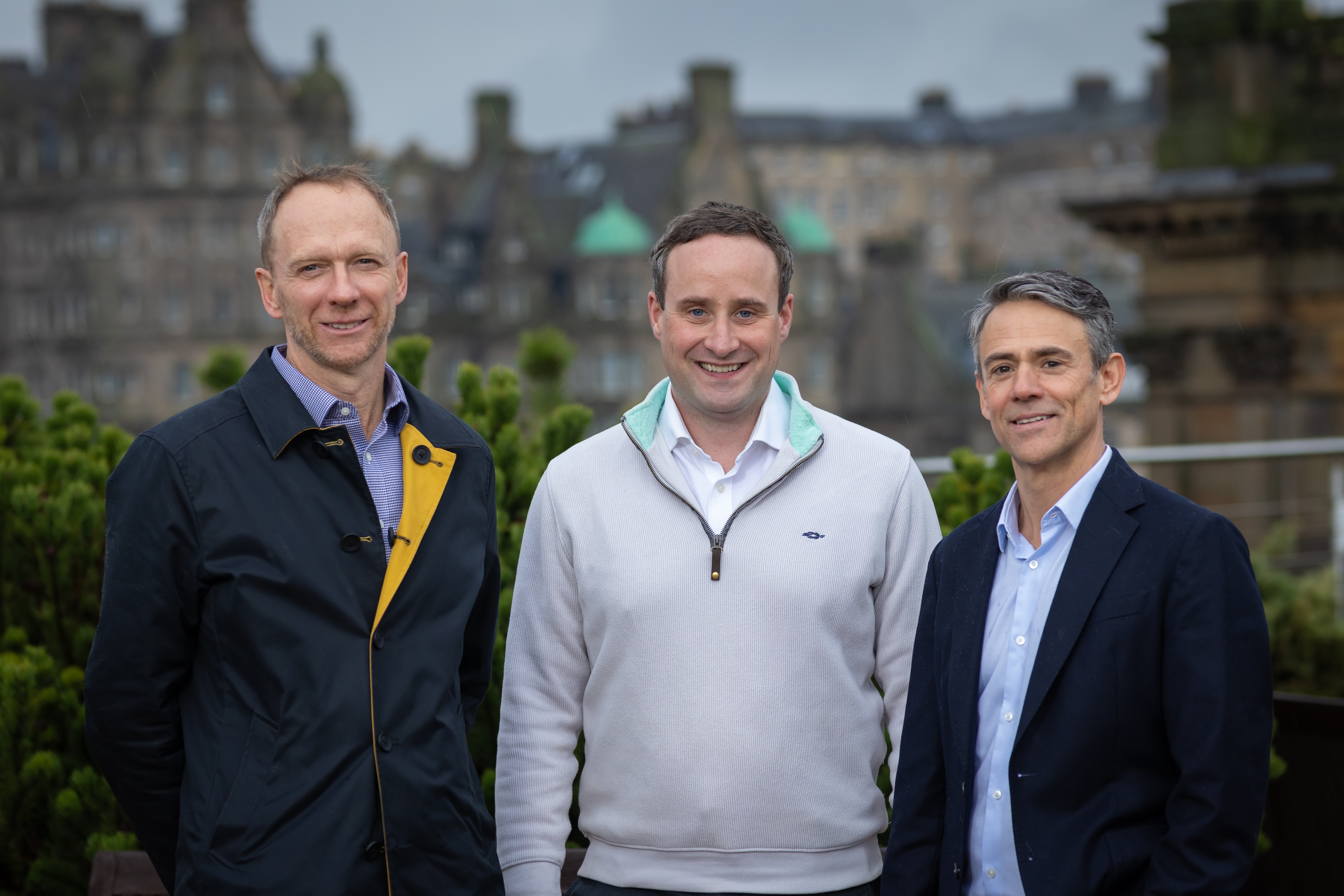 Renewco team with Edinburgh backdrop