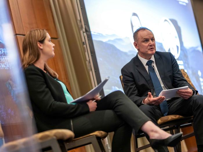 Sarah Roughead, Interim CEO at the Scottish National Investment Bank and Calum Paterson, Managing Partner at Scottish Equity Partners