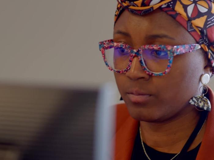Person working on a computer