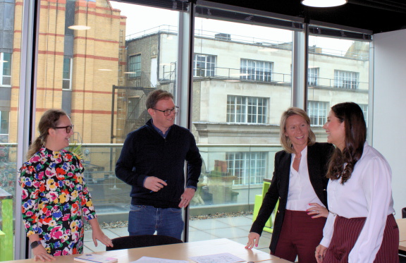 Octopus and Bank team chatting 